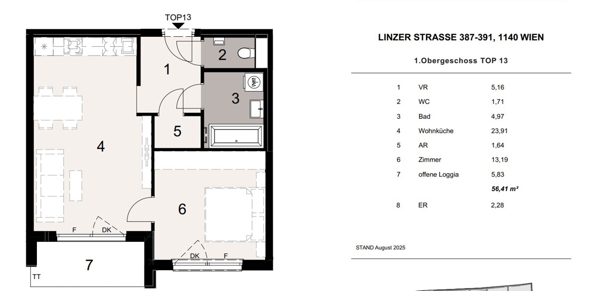 Jetzt sparen: Frhentscheider erhalten Sonderkonditionen! toll geschnittene 2-Zimmer-Wohnung /  / 1140 Wien / Bild 5
