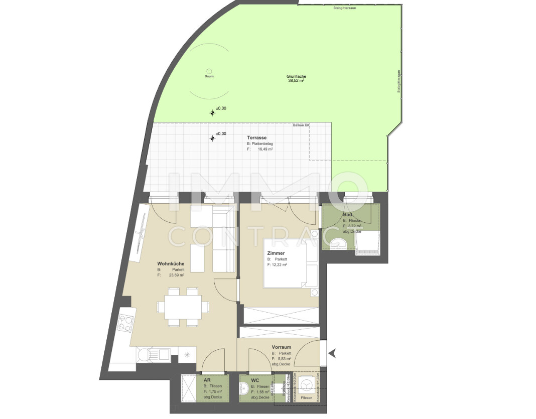 Eine wundersch�ne Gartenwohnung mit Terrasse und Eigengarten. Provisionsfrei und sofort verf�gbar! /  / 1030&nbsp;Wien, Landstra�e / Bild 2