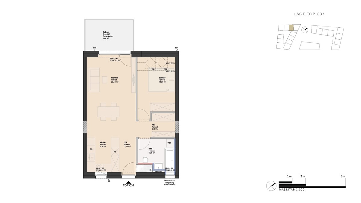Urbane 2-Zimmer Wohnung Nhe der Traunauen - provisionsfrei! /  / 4030 Linz / Bild 1