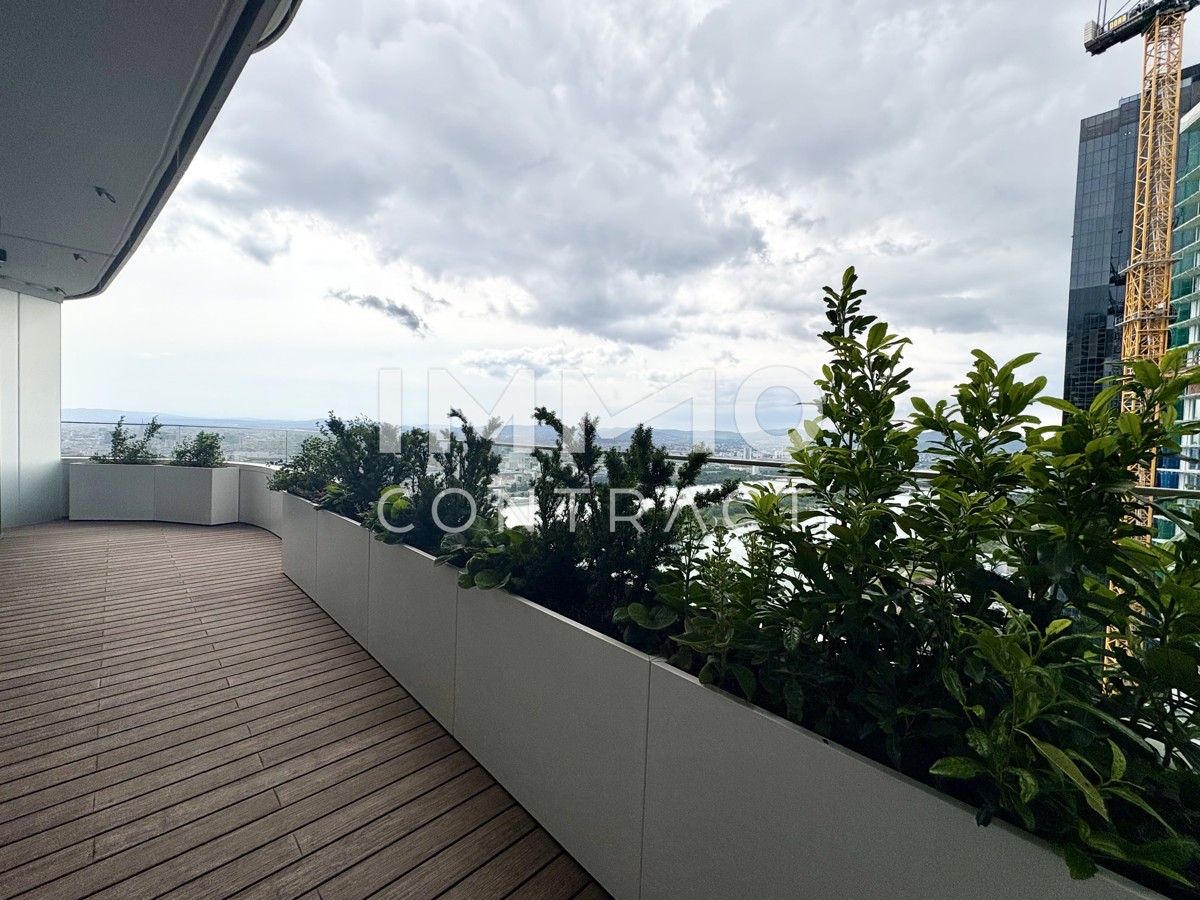 Ausblick wohin das Auge reicht: Gerumiges Apartment mit Annehmlichkeiten (Gym, Pool, Spa, Lounges,) /  / 1220 Wien / Bild 2