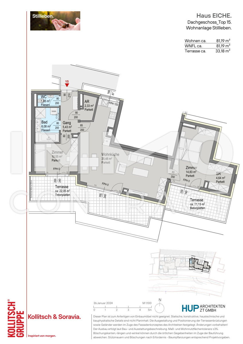 herrlicher Ausblick auf den Wienerwald: 3 Zimmer-Wohnung mit 2 Terrassen /  / 2391 Kaltenleutgeben / Bild 5