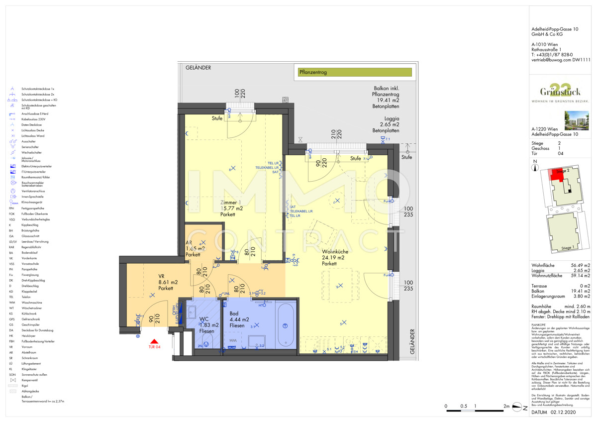 GRNSTCK 22! Neubau-Naturnahes Wohnen in Ruhelage! Adelheid-Popp-Gasse 10 /  / 1220 Wien / Bild 9