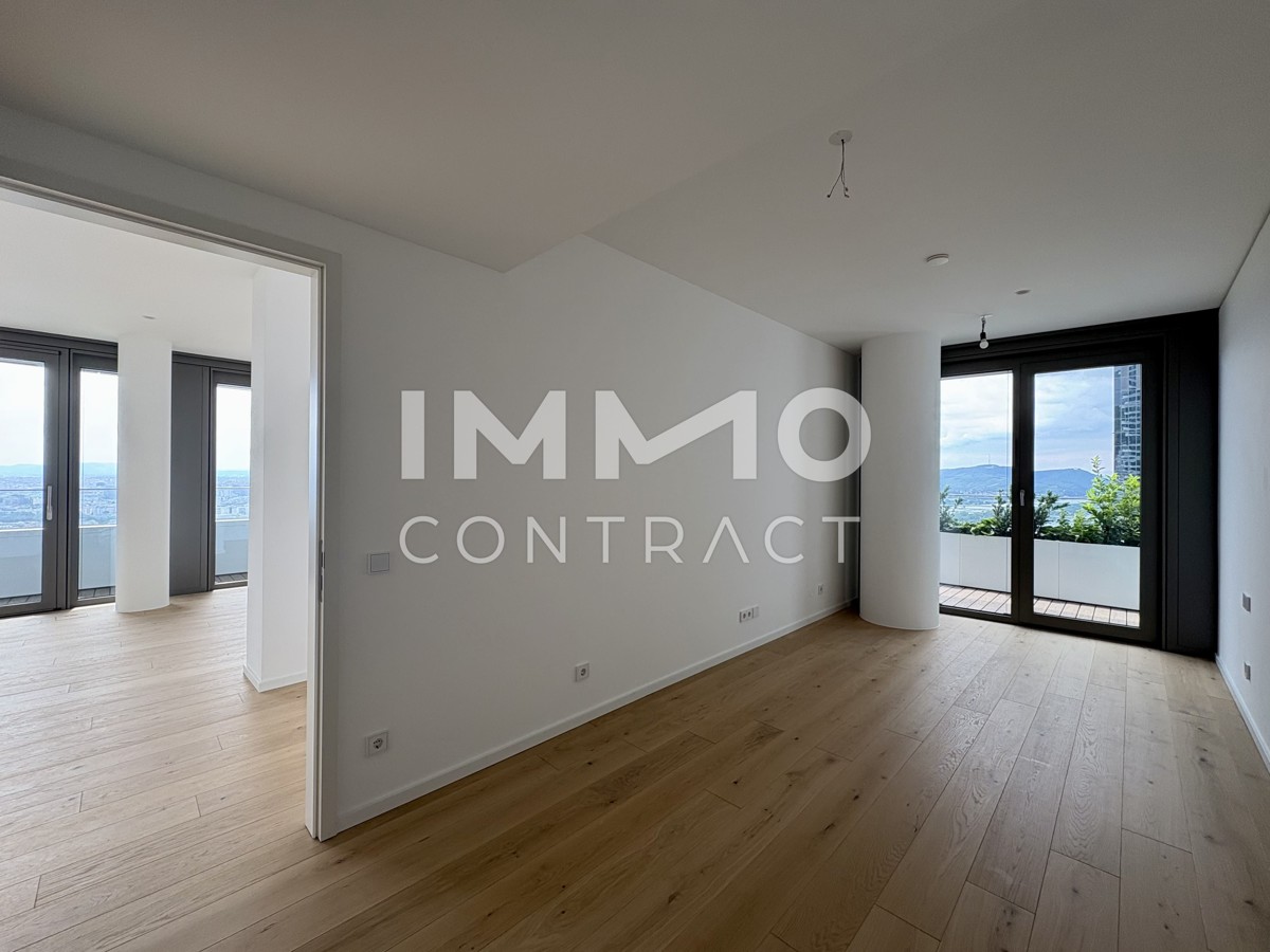 Ausblick wohin das Auge reicht: Gerumiges Apartment mit Annehmlichkeiten (Gym, Pool, Spa, Lounges,) /  / 1220 Wien / Bild 5