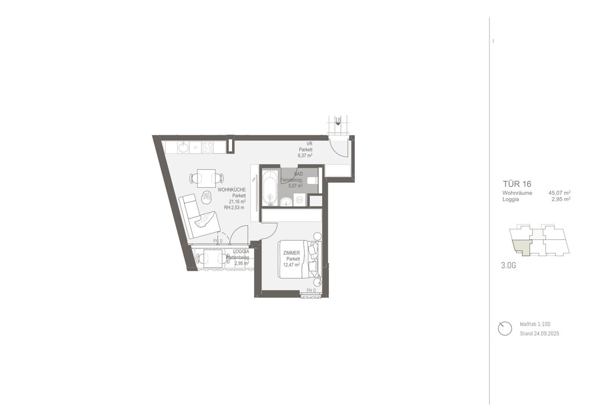Zeitgemes Wohnen: 2-Zimmer-Neubau mit Freiflche - Traum Anlage ERSTBEZUG /  / 1220 Wien / Bild 1