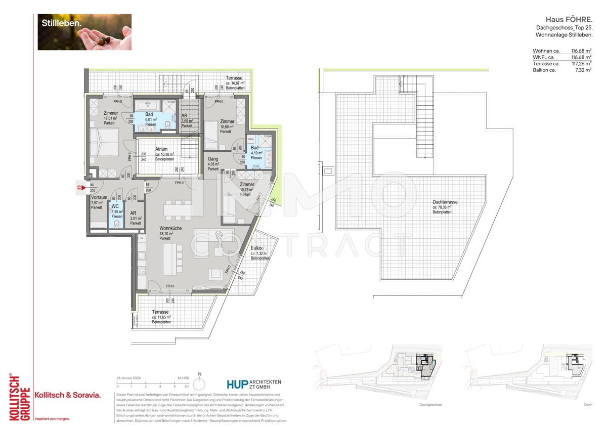 Traumhaftes Wohnen: Fernblick, Atrium, Dachterrasse /  / 2391 Kaltenleutgeben / Bild 6