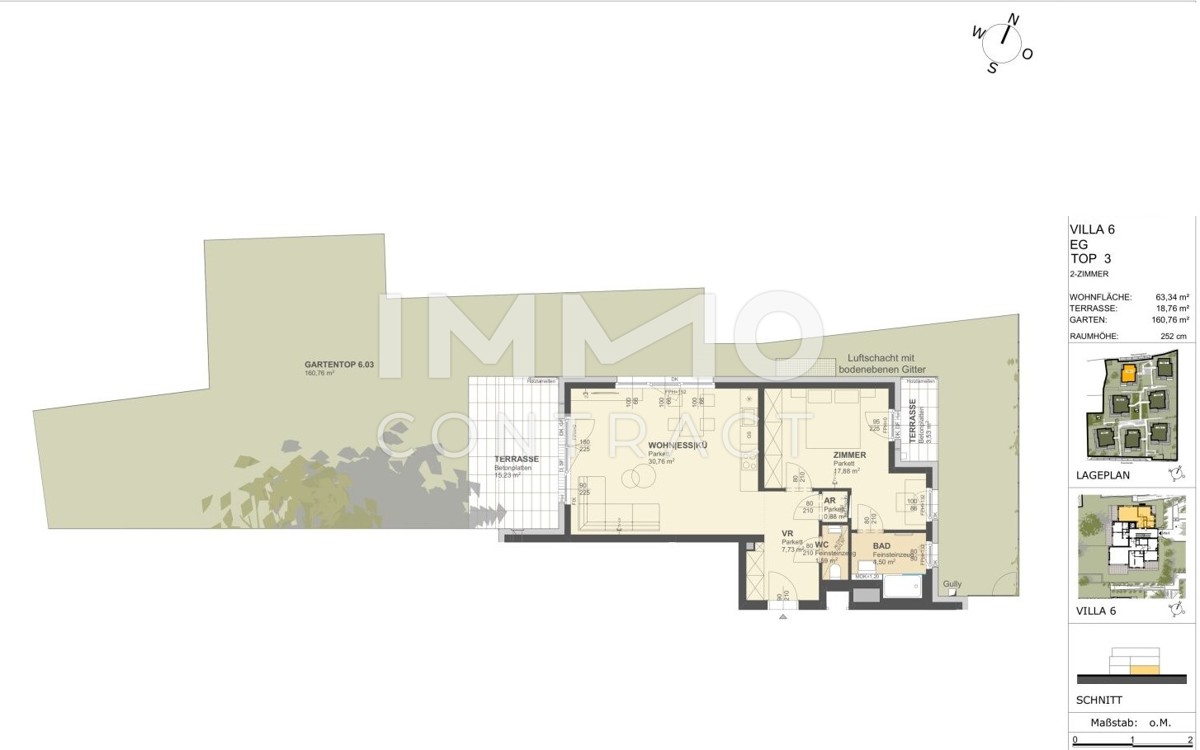 KREMSER WOHNDOMIZIL
2Zi- 64qm- Gartenwohnung, 2Terrassen, Lift, 
Tiefgarage, in beliebter Grnruhelage /  / 3500 Krems / Bild 1