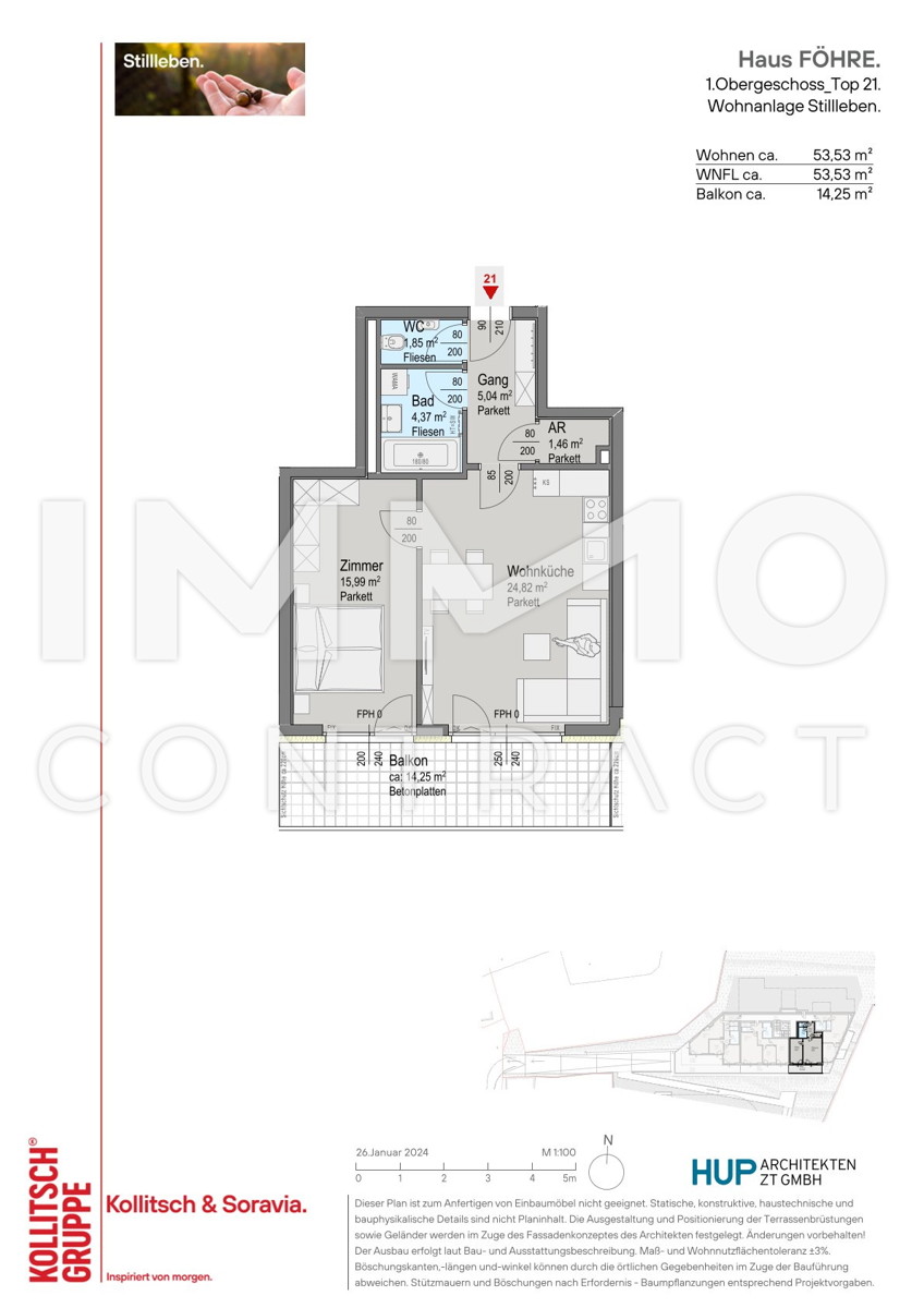 Wienerwaldblick: schne 2-Zimmer Wohnung mit groem Balkon /  / 2391 Kaltenleutgeben / Bild 4