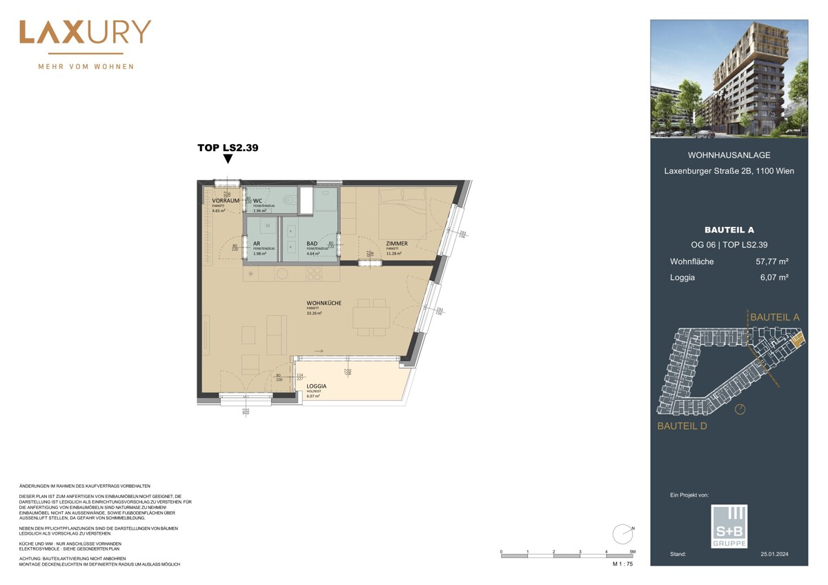 Large 2-Room Apartment: Directly at the main train station: Commission-free + Completion in October /  / 1100 Wien / Bild 2