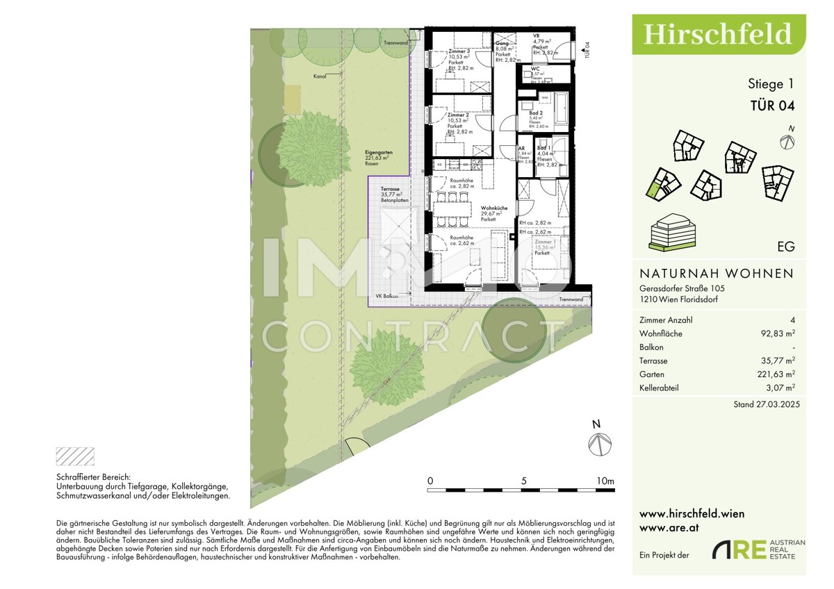 220m2 Garten! Neu und provisionsfrei in der Nhe von U1 Leopoldau: Wie im Urlaub /  / 1210 Wien / Bild 2