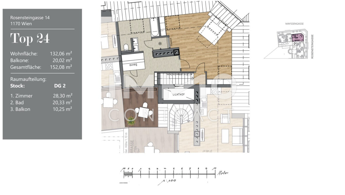 Exklusive Dachgeschoss-Maisonette- 4 Zimmer- 2 Terrassen /  / 1170&nbsp;Wien / Bild 2