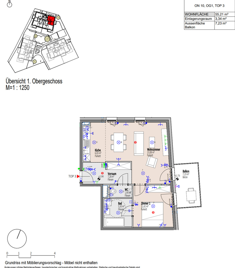 Provisionsfrei! Perfekte 2-Zimmer-Wohnung mit Balkon - hell, modern und beste Ausstattung /  / 2700 Wiener Neustadt / Bild 1