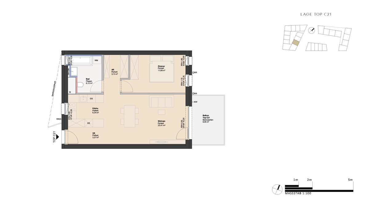 Ruhige 2-Zimmer Wohnung in guter Wohnlage - provisionsfreier Erstbezug! /  / 4030 Linz / Bild 1