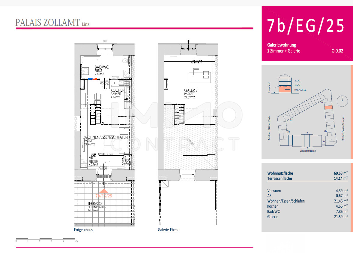 Loft mit großer Terrasse in der Zollamtstraße 7 - Top 25 zu vermieten / / 4020 Linz / Bild 5