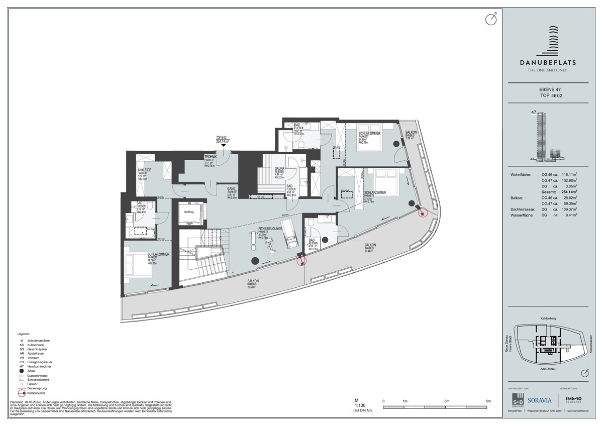 NEW: Penthouse mit Rundumblick im h�chsten Wohngeb�ude �sterreichs mit Doorman, Spa-Bereich, Pool .. /  / 1220&nbsp;Wien / Bild 2