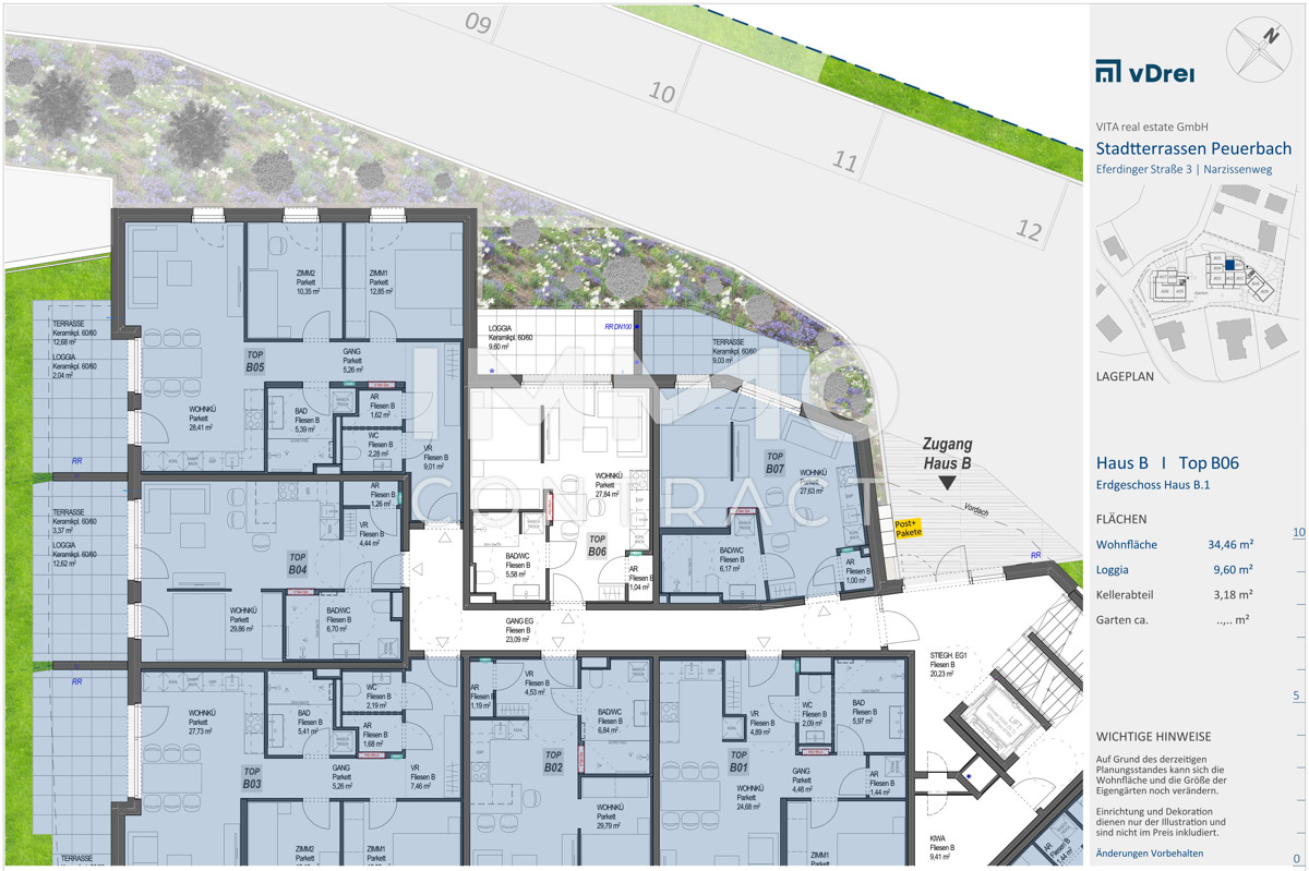 Gemtliche Singlewohnung in den STADTTERRASSEN PEUERBACH - provisionsfrei!  ** JETZT FRHKUFER-RABATT!** /  / 4722 Peuerbach / Bild 2