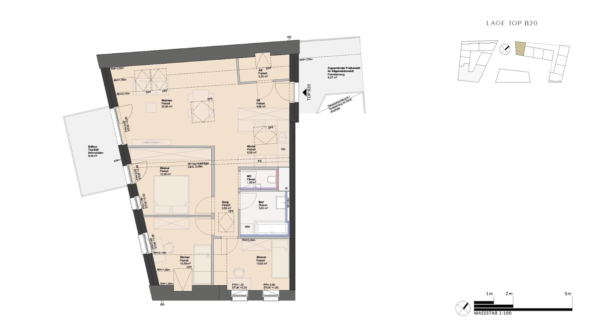 Neubau Erstbezug - ideal aufgeteilte 4-Zimmer Wohnung provisionsfrei! /  / 4030 Linz / Bild 1