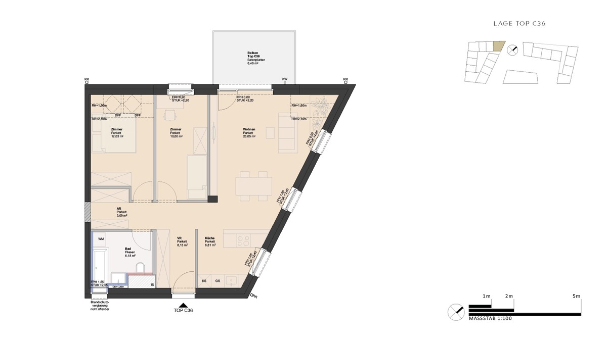 3-Zimmer Balkon Wohnung in architektonischem Highlight - provisionsfrei! /  / 4030 Linz / Bild 1