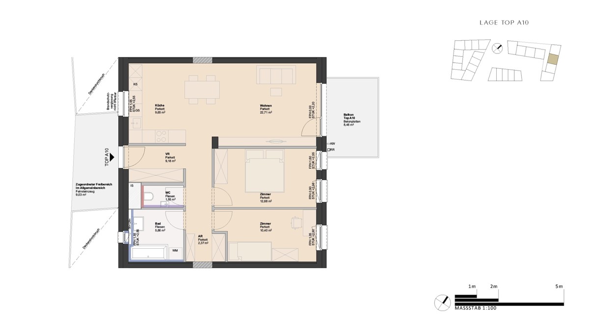 Ihr neues Zuhause - unweit der Traunauen - 3  Zi-Wohnung provisionsfrei /  / 4030 Linz / Bild 1