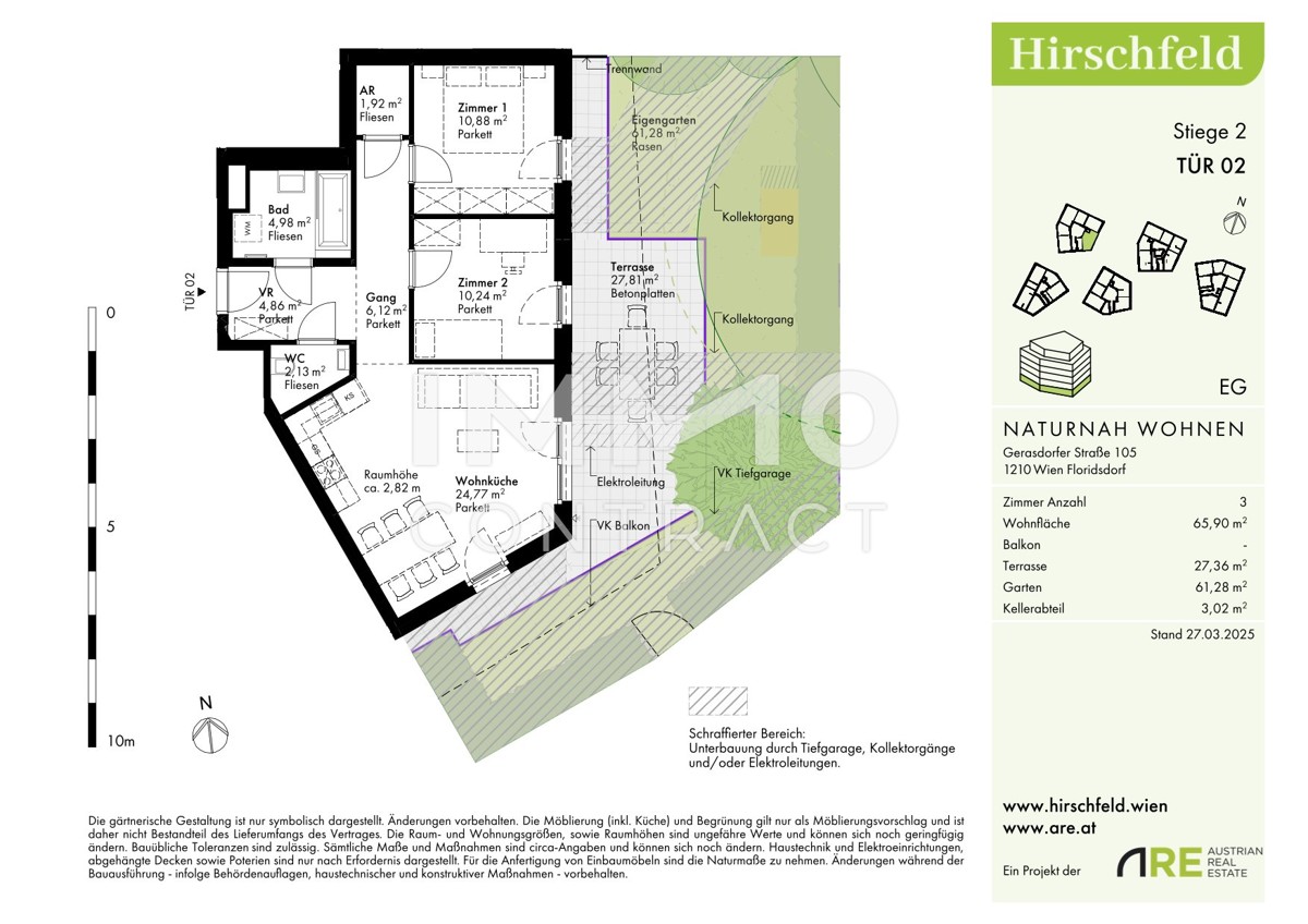 Provisionsfrei: Gerasdorfer Strae - Erstbezug 3 Zimmer Wohnung mit 60m2 Garten: Von der Sonne geksst /  / 1210 Wien / Bild 1