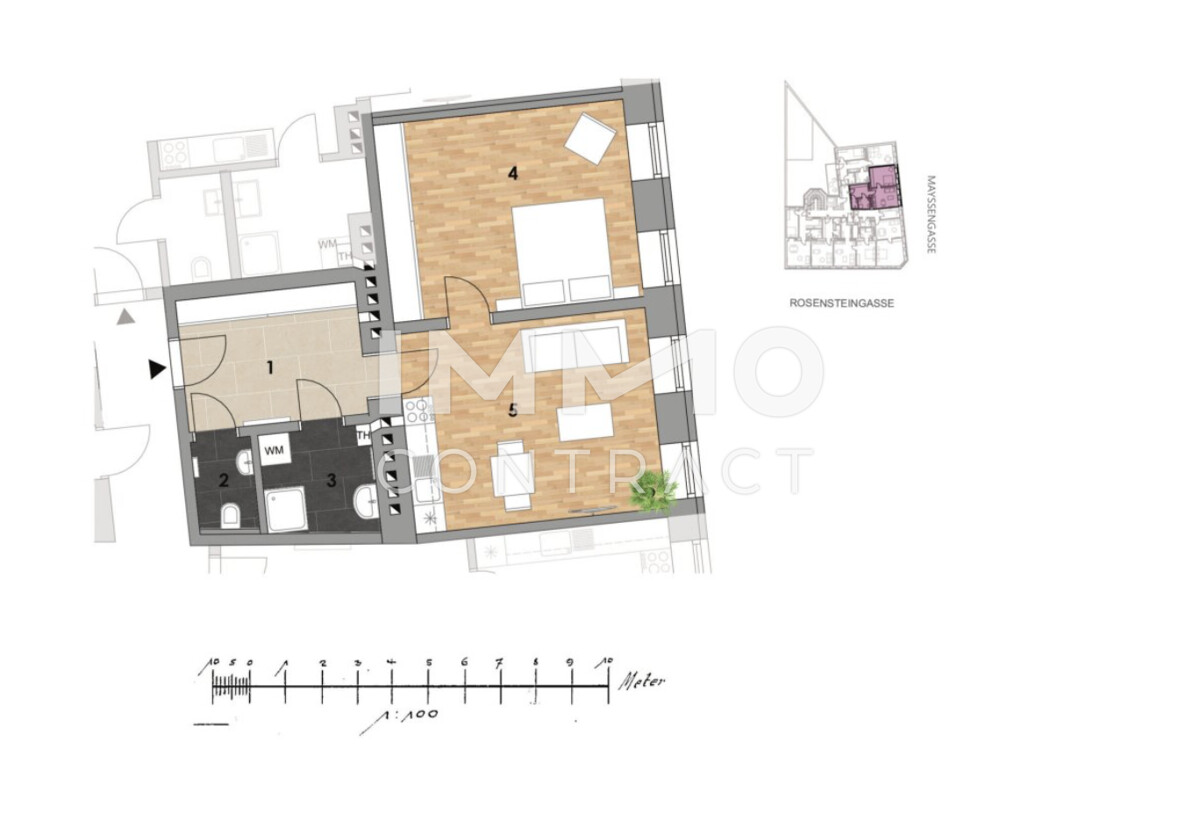 Wiener Rose - Moderne 2 Zimmer Altbauwohnung - Erstbezug /  / 1170&nbsp;Wien / Bild 1