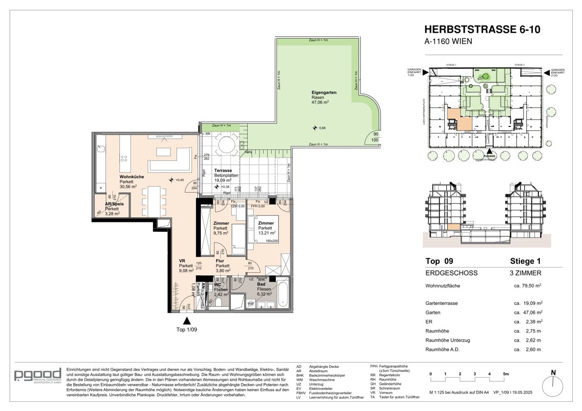NEU! Preis jetzt sichern: 3 Zimmer Gartenwohnung, U6 Burggasse - Erstbezug im modernen Wohnprojekt - WOHNEN AM PARK /  / 1160 Wien / Bild 1