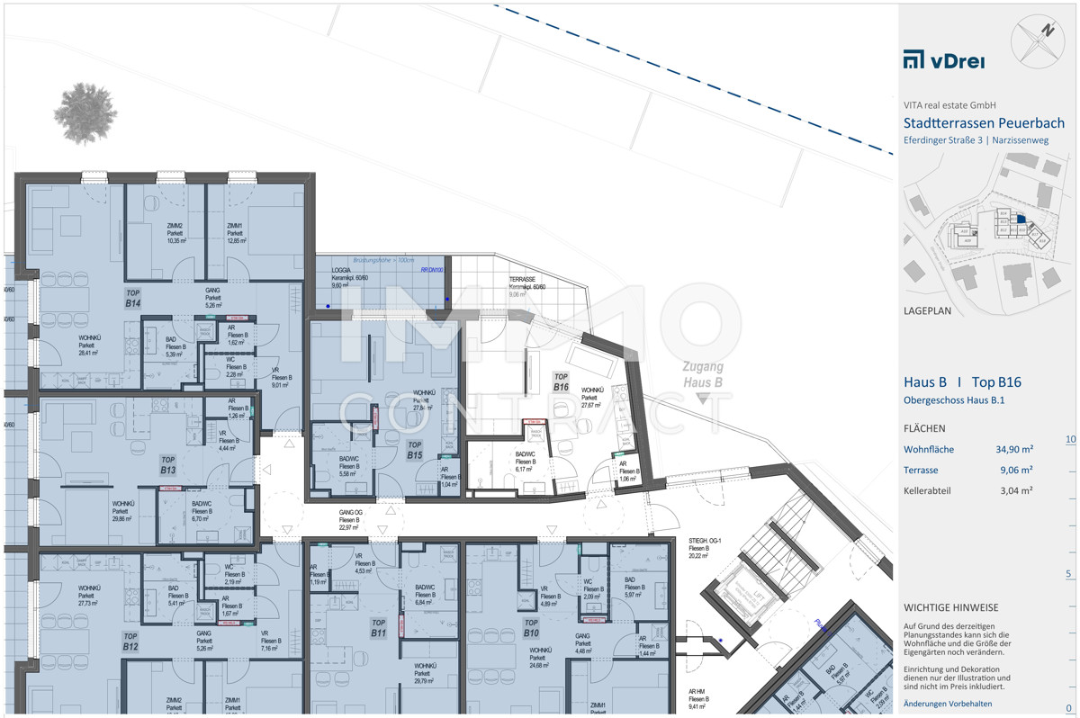 Eleganter Singletraum mit groer Terrasse in den STADTTERRASSEN PEUERBACH - provisionsfrei!  ** JETZT FRHKUFER-RABATT!** /  / 4722 Peuerbach / Bild 1