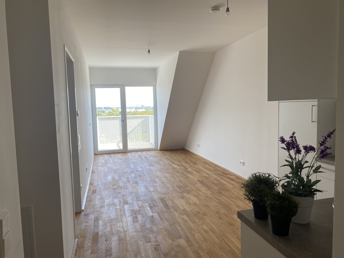 2 Zimmer + Balkon - 1 bedroom apartment + balcony  ERSTBEZUG =Das Laurenz= Top Weitblick Wohnung U3 /  / 1110 Wien / Bild 3