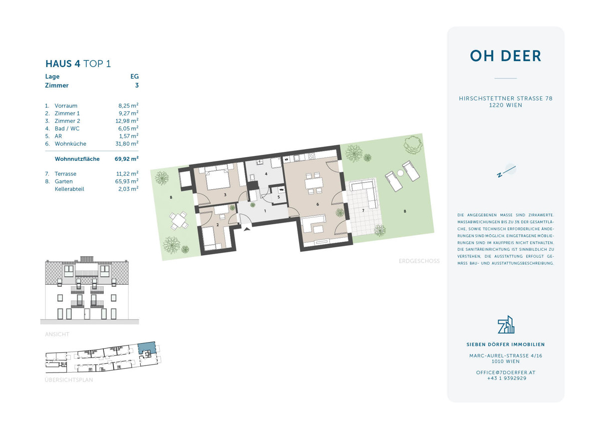 3% Rabatt: stilvoll wohnen! 3-Zimmer-Wohnung mit Terrasse und Eigengarten /  / 1220 Wien / Bild 3