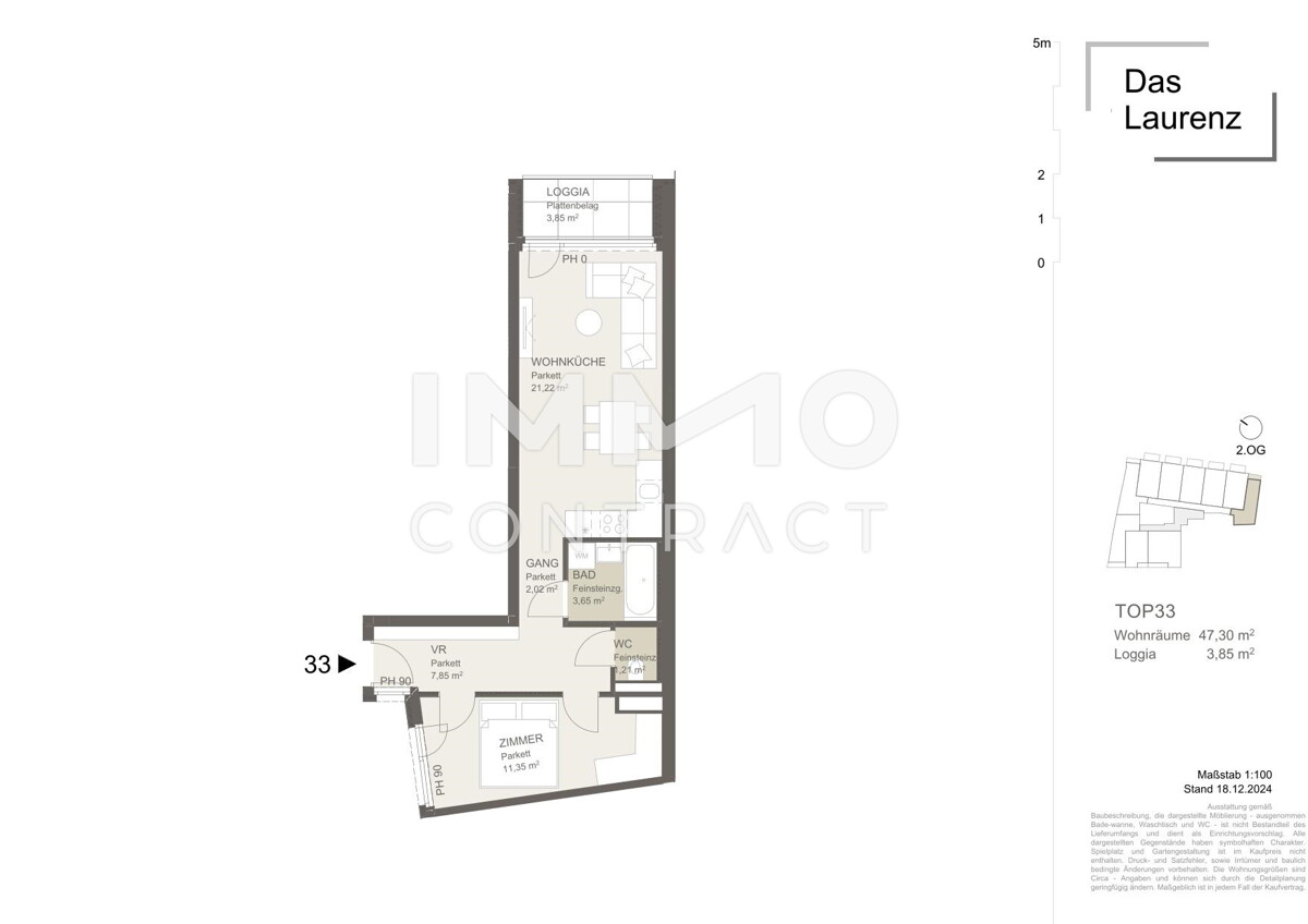 ERSTBEZUG Top Wohnung U3 2 Zimmer + Loggia - 1 bedroom apartment + loggia U3 /  / 1110 Wien / Bild 3