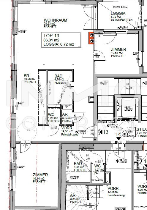 DACHGESCHOSS Mietwohnung ca. 94m2 grozgige Loggia im Herzen von Wr. Neustadt /  / 2700 Wiener Neustadt / Bild 2