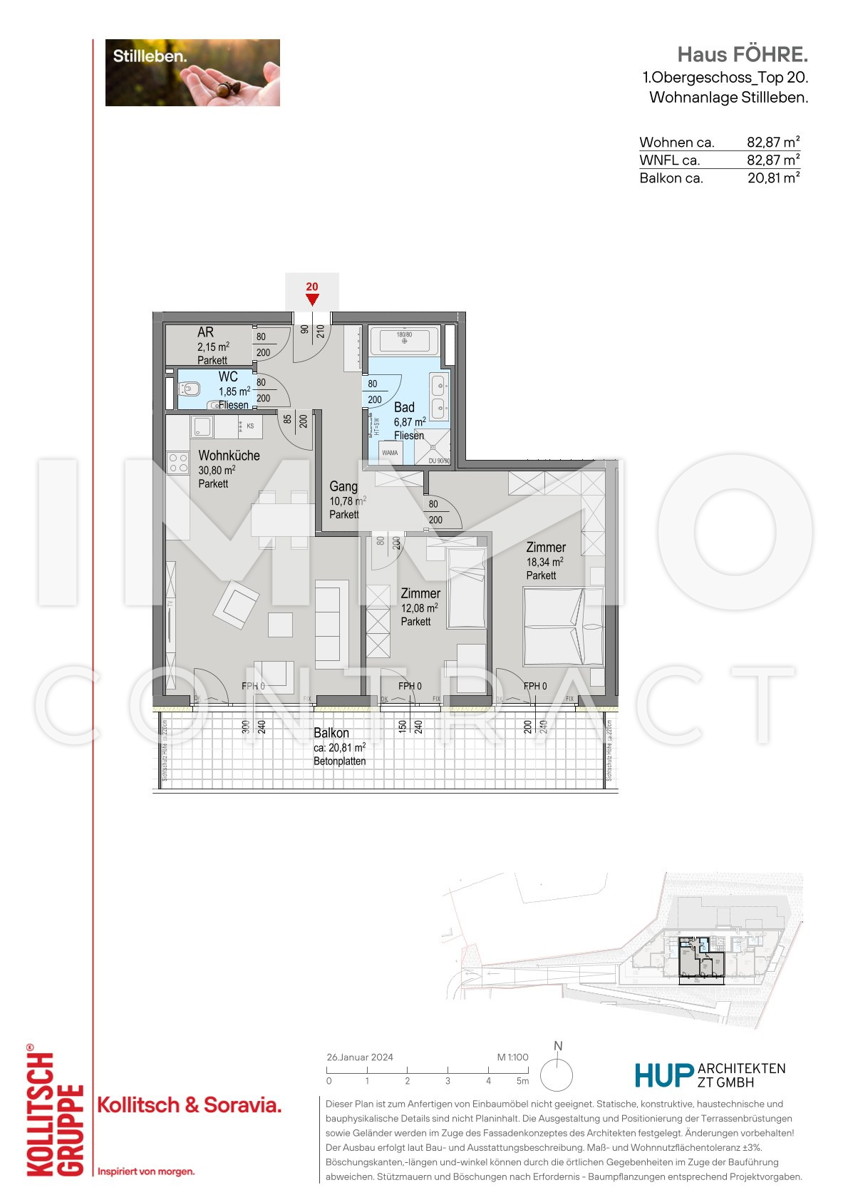 Wienerwaldblick: helle 3 Zimmer-Wohnung mit groem Balkon /  / 2391 Kaltenleutgeben / Bild 3