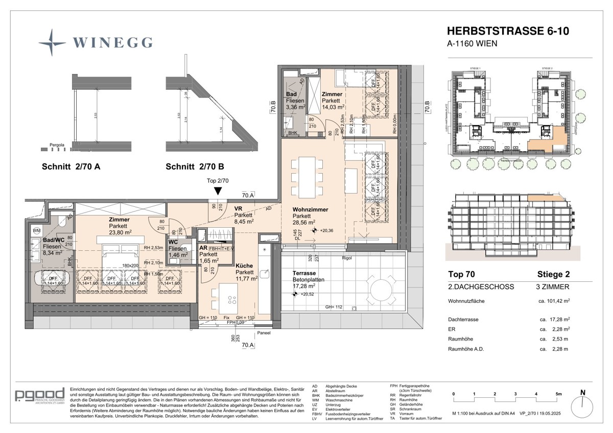 WOHNEN AM PARK - Urban & Grn - 3 Zimmer Dachgescho Wohnung inkl. Klimatisierung! /  / 1160 Wien / Bild 7