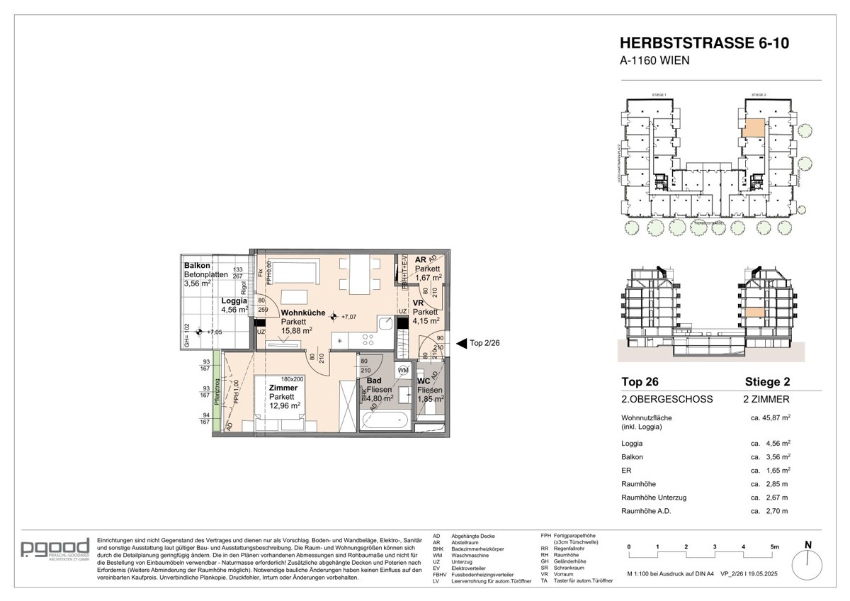 NEU - U6 Burggasse: Perfekt geplante 2 Zimmer Wohnung, WOHNEN AM PARK - Urban & Grn /  / 1160 Wien / Bild 6