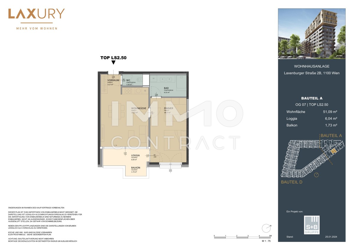 Provisionsfrei! Neubau-Erstbezug Zweizimmer-Wohnung mit perfektem Grundriss - Hauptbahnhof /  / 1100 Wien / Bild 1