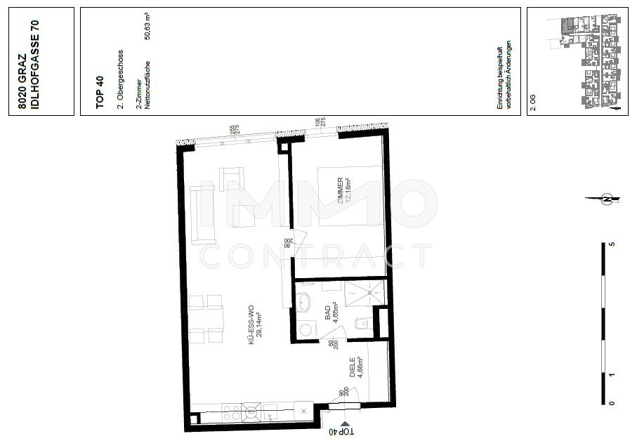Gefrderte - ERSTBEZUGSWOHNUNG:  Helle u. moderne 2 Zimmer Wohnung in zentraler Lage - Idlhofgasse 70 - Top 40 /  / 8020 Graz / Bild 0