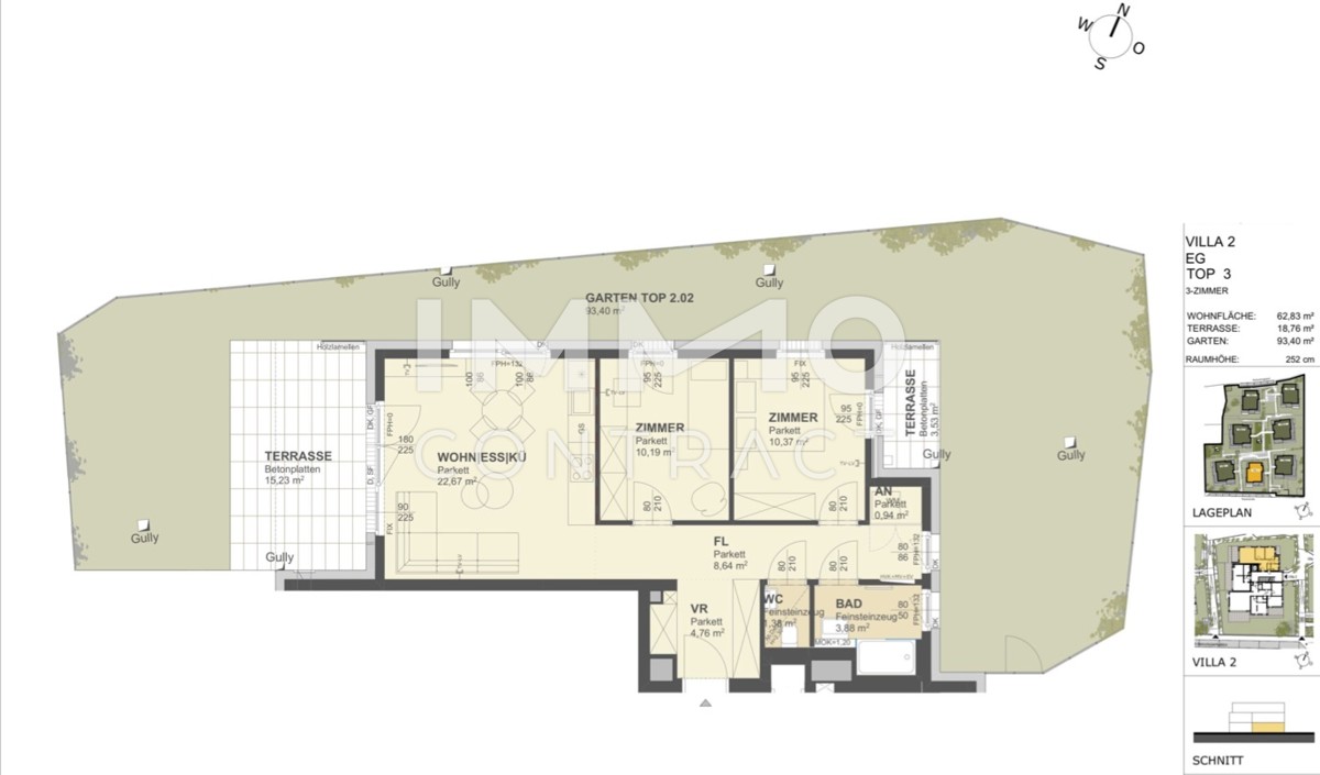 KREMSER WOHNDOMIZIL
3Zi- 63qm- Gartenwohnung, 2Terrassen, Lift, Tiefgarage, in beliebter Grnruhelage /  / 3500 Krems / Bild 1