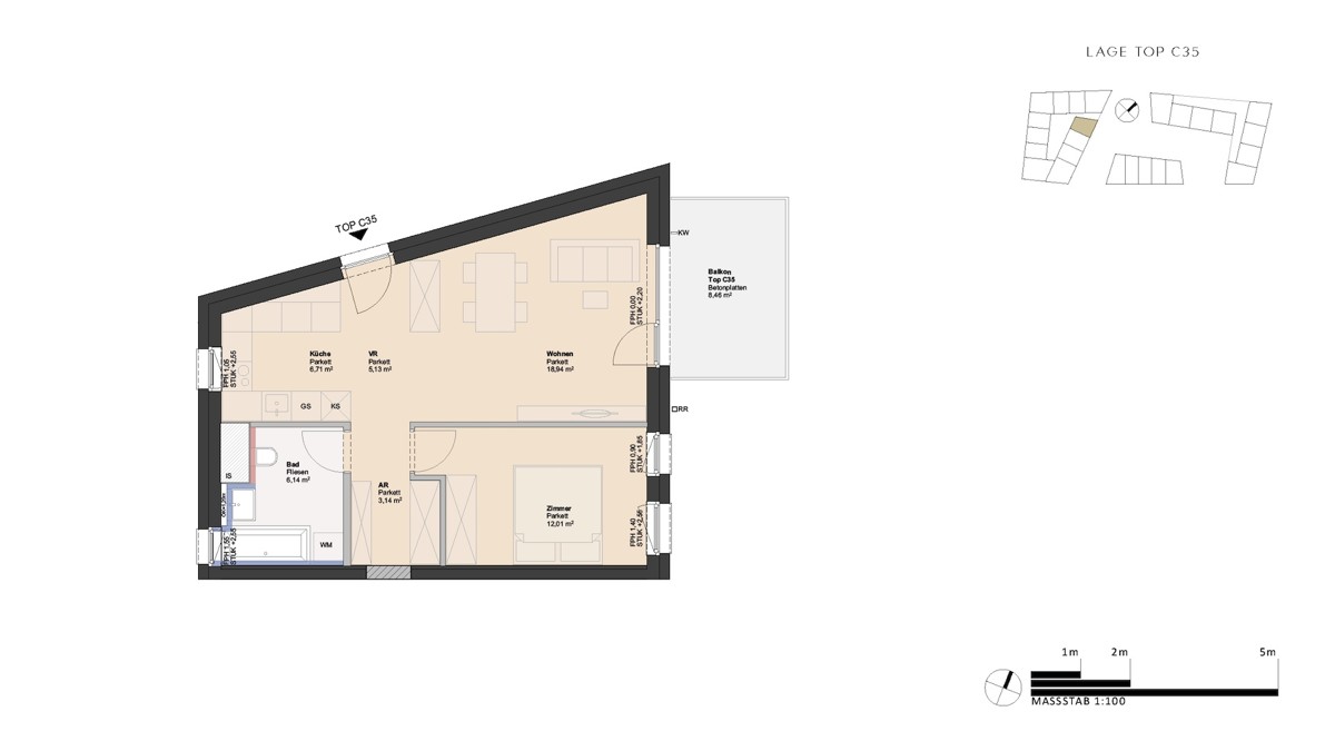 Attraktive 2-Zimmer Balkonwohnung mit Top Infrastruktur - provisionsfrei! /  / 4030 Linz / Bild 1