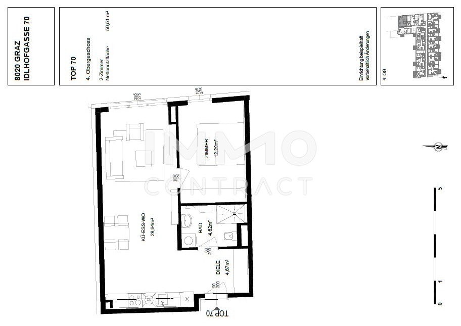 Gefrderte - ERSTBEZUGSWOHNUNG:  Helle u. moderne 2 Zimmer Wohnung in zentraler Lage - Idlhofgasse 70 - Top 70 /  / 8020 Graz / Bild 1