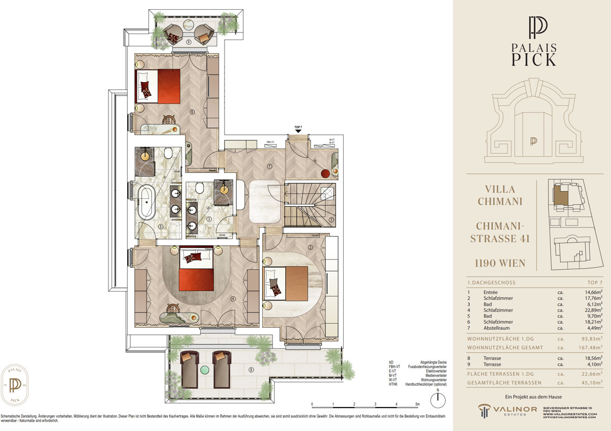 Penthouse - Palais & Villa - Ein Wohnjuwel der Extraklasse! 100m2 Terrasse /  / 1190 Wien / Bild 7