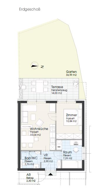 Schne 3-Zimmerwohnung mit Terrasse und Eigengarten /  / 7411 Markt Allhau / Bild 1