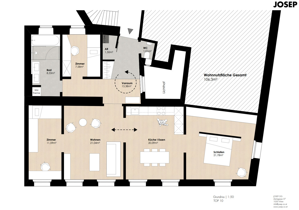 Zeitlose Eleganz im Stilaltbau - Luxuris sanierte Traumwohnung: Elevate Your Lifestyle /  / 1180 Wien / Bild 3