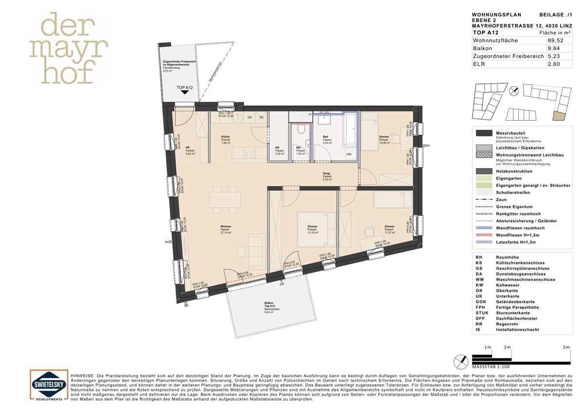 Urbane Lebensqualitt in grner Oase - 4-Zimmer Wohnung provisionsfrei! /  / 4030 Linz / Bild 2