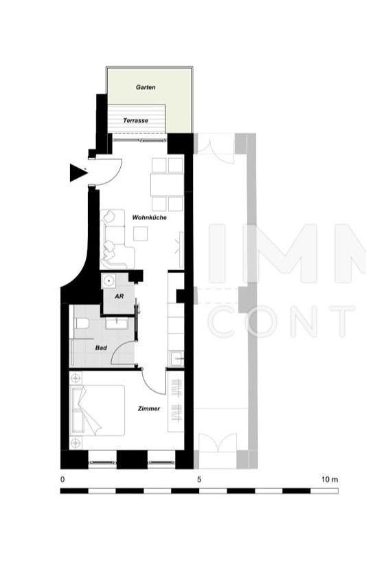 2 Zimmer Wohnung mit Terrasse und Blick in den grnen Innenhof /  / 1210 Wien / Bild 3