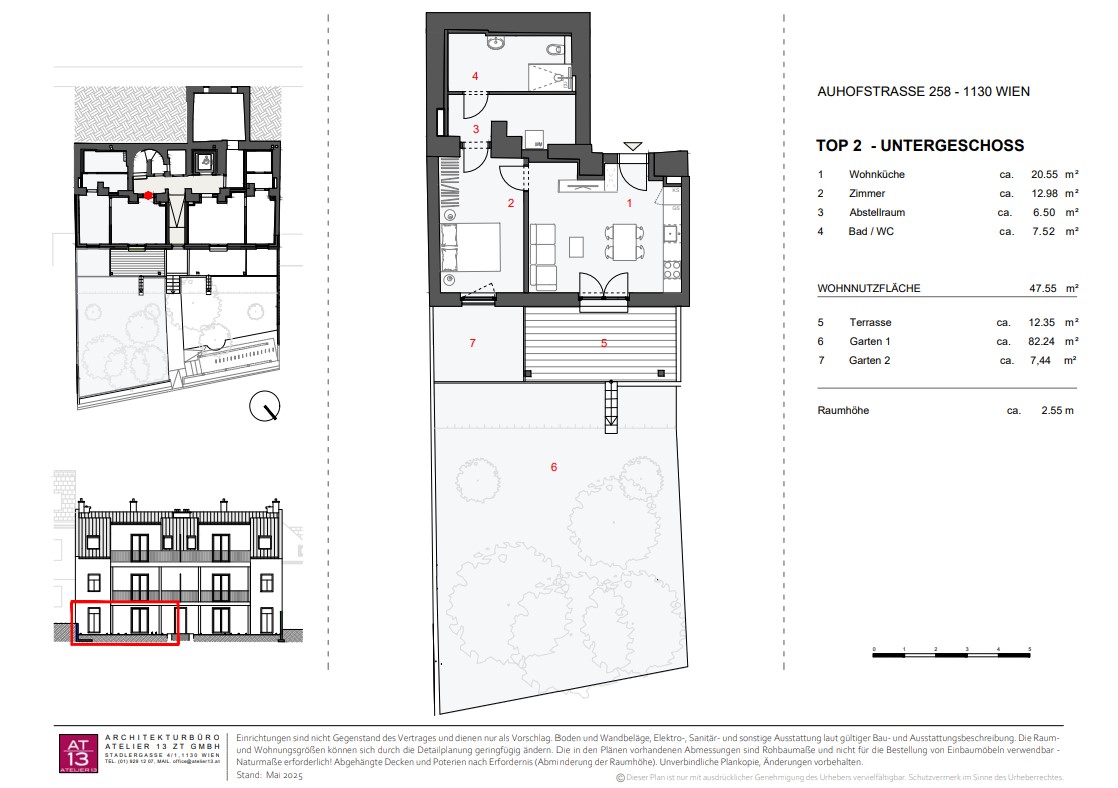 2-Zimmer-Gartenjuwel: grozgige Gartenwohnung mit Terrasse in Hacking /  / 1130 Wien / Bild 1