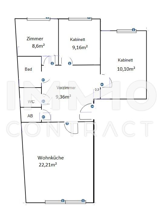 Gerumige, sanierte 4-Zimmer-Wohnung in ruhiger Lage ? Nhe Bahnhof Floridsdorf /  / 1210 Wien / Bild 3