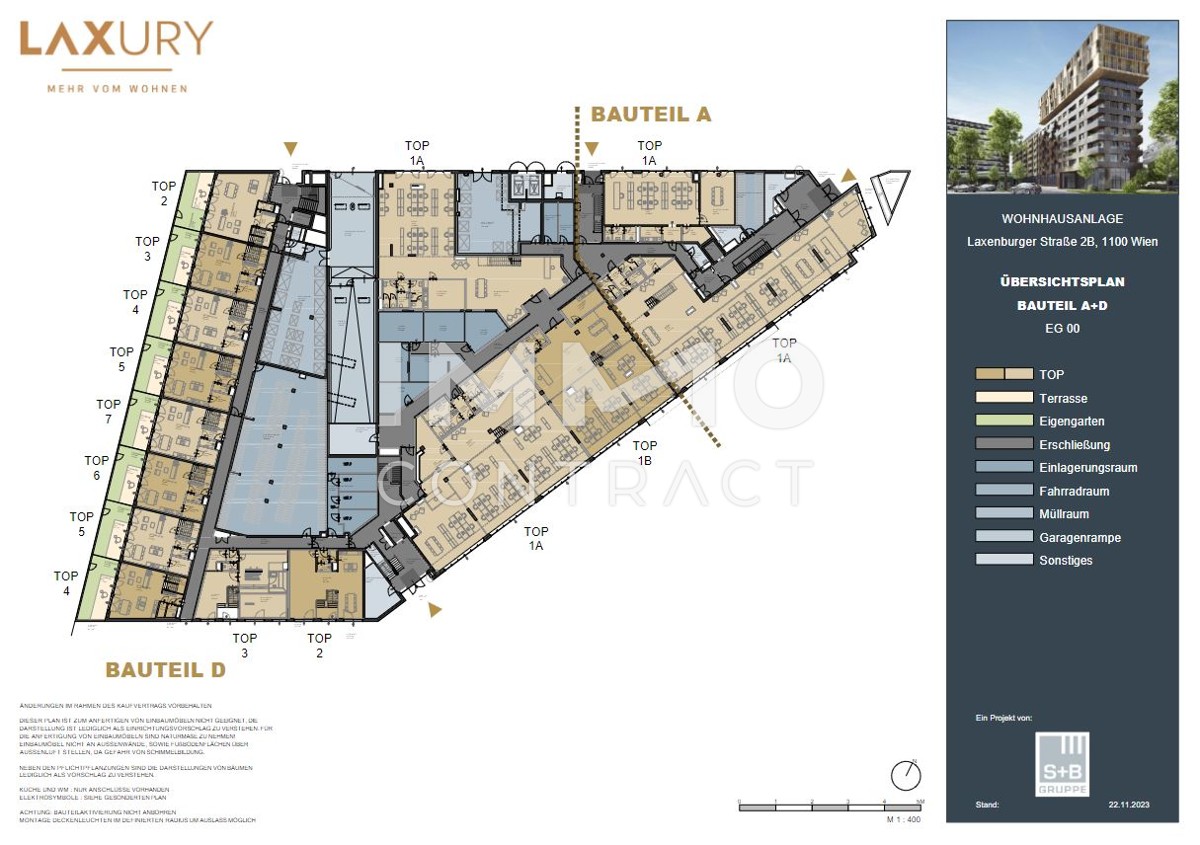 PROVISIONSFREI: Townhouse - Hauptbahnhof, Grundriss zum Trumen - auf 2 Ebenen mit viel Freiflche /  / 1100 Wien / Bild 7