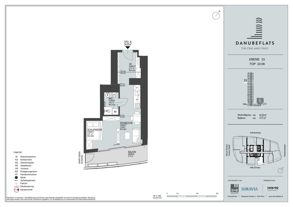 One-room hit with a cozy balcony in a prime location on the New Danube /  / 1220 Wien / Bild 2