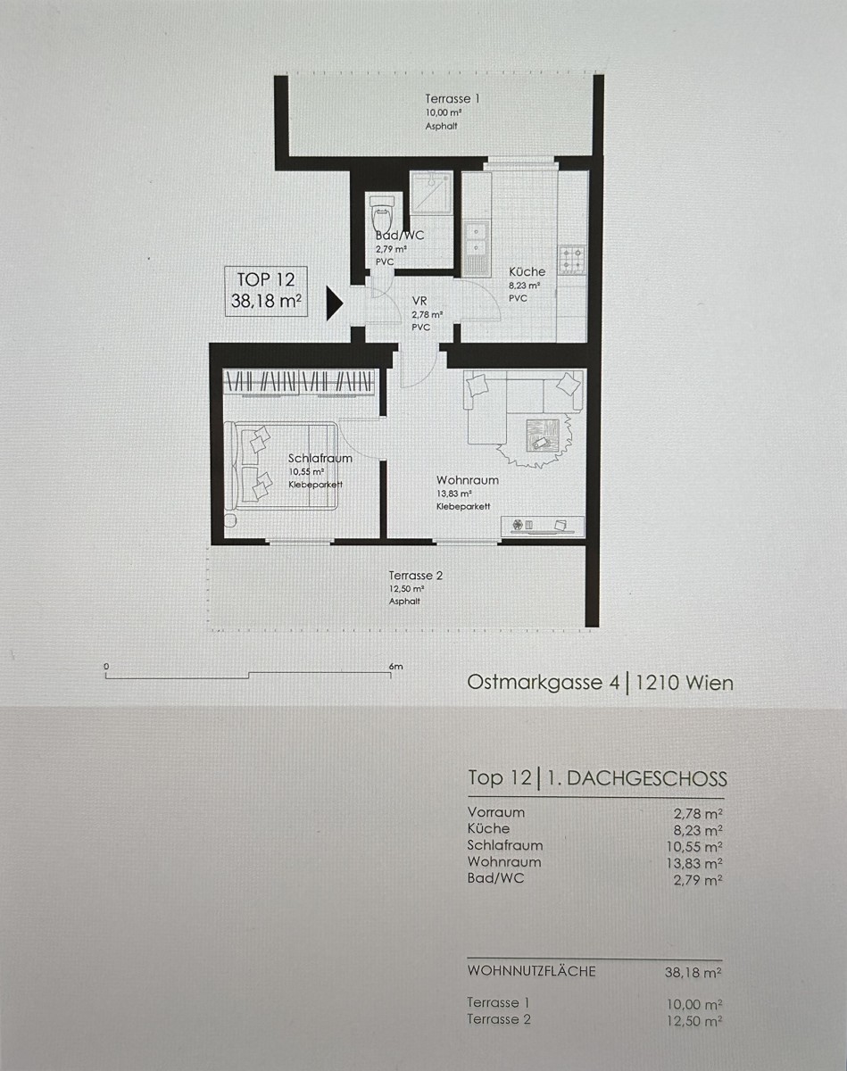 Provisionsfrei: 2-Zi & extra Kche - 2 Terrassen - Stellplatz & Klima ? nahe Alte Donau! /  / 1210 Wien / Bild 10