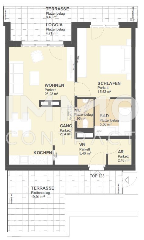 Erstbezugswohnung zwischen Alter Donau & U1 Kagran ? Nhe Donau Zentrum & UNO-City /  / 1220 Wien, Donaustadt / Wien 22., D / Bild 7