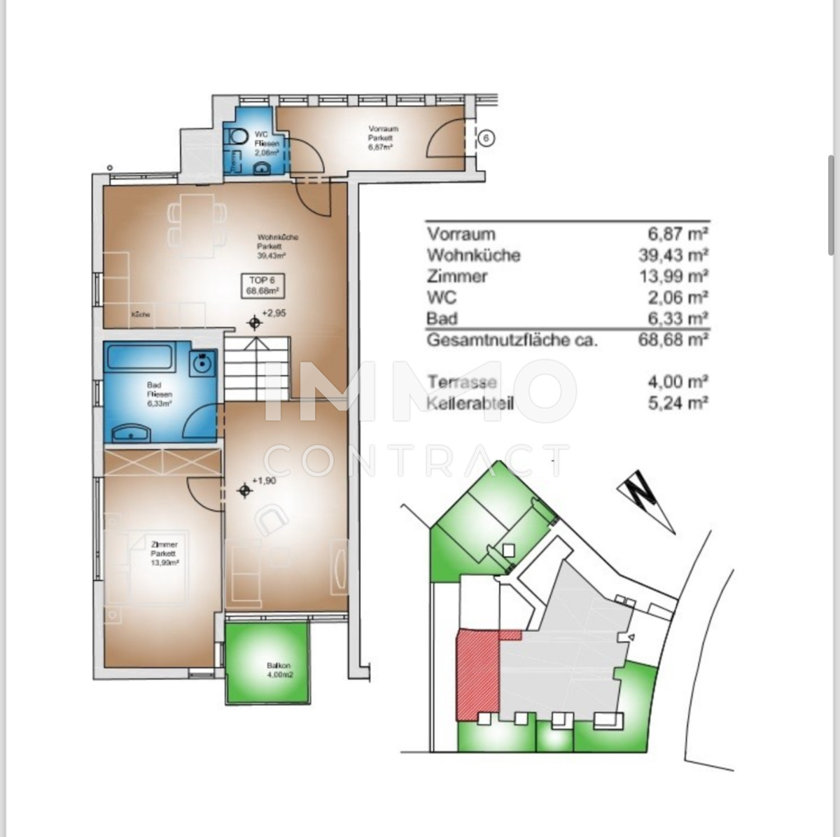 ROSENHGEL - 2 Zimmer + BALKON in Ruhelage  I 1 Bedroom  Apartment + Balcony  NEUER PREIS /  / 1130 Wien, Hietzing / Bild 4